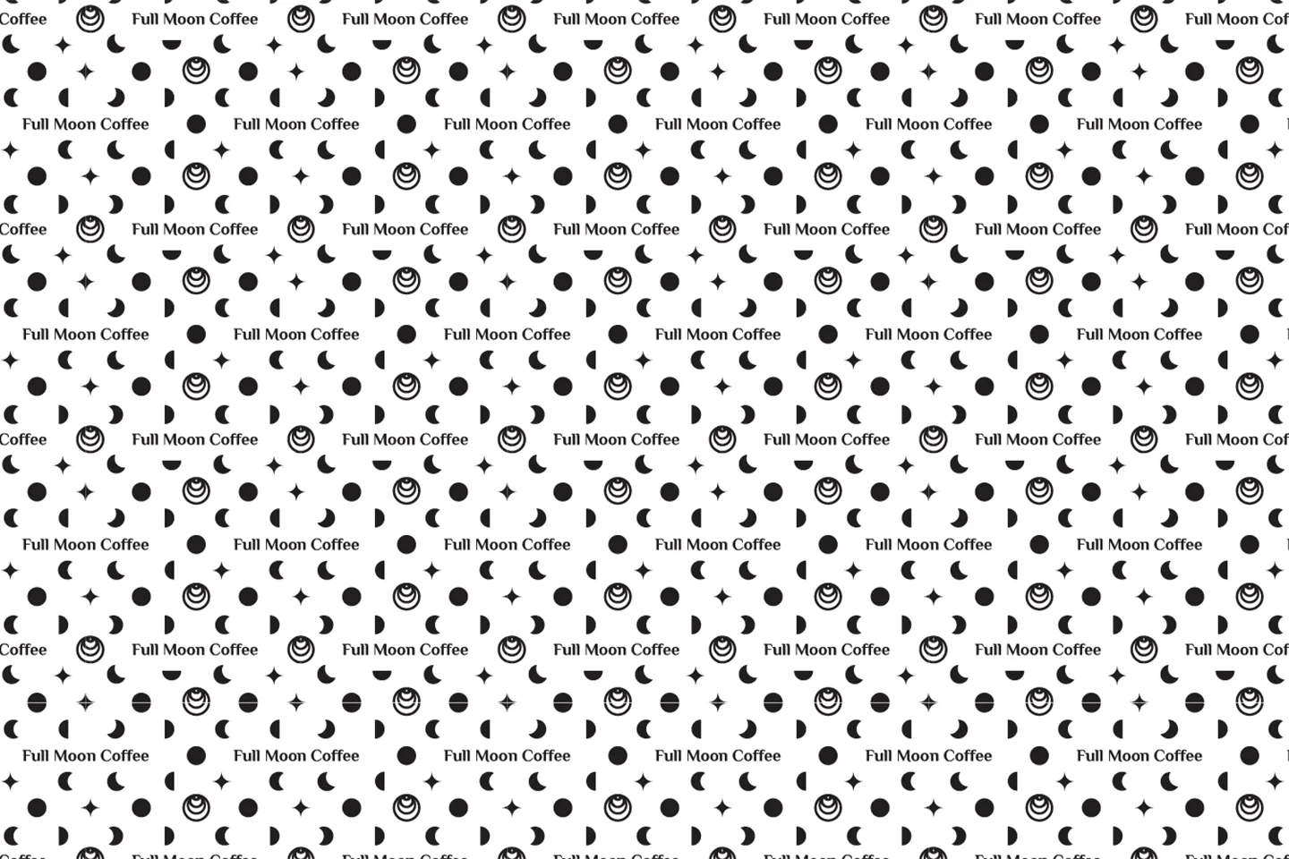 Full Moon Coffee Pattern Design